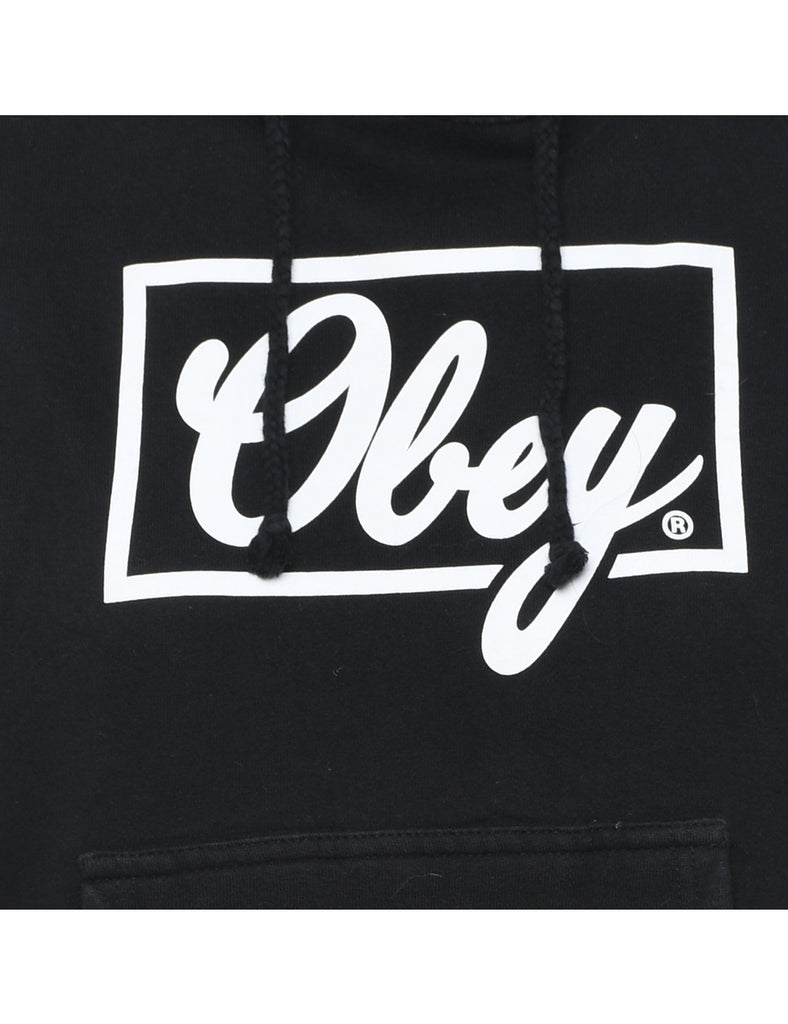 Monochrome Obey Hoodie - XS