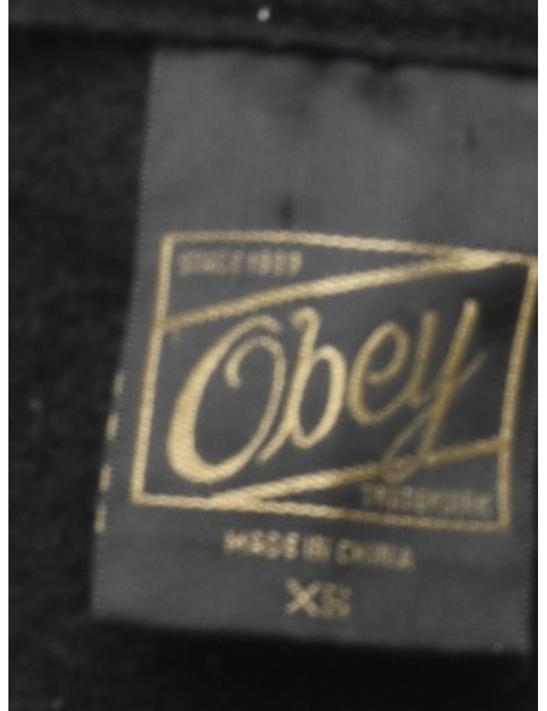 Monochrome Obey Hoodie - XS