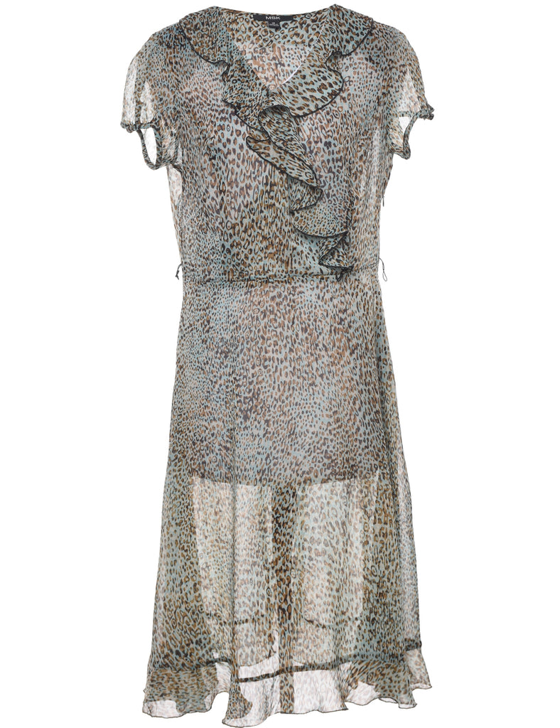 MSK Leopard Print Dress - L
