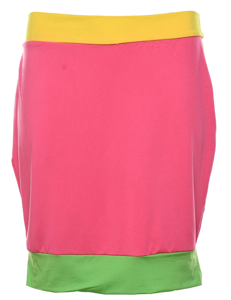 Multi-Colour Colour Block Pencil Skirt - M