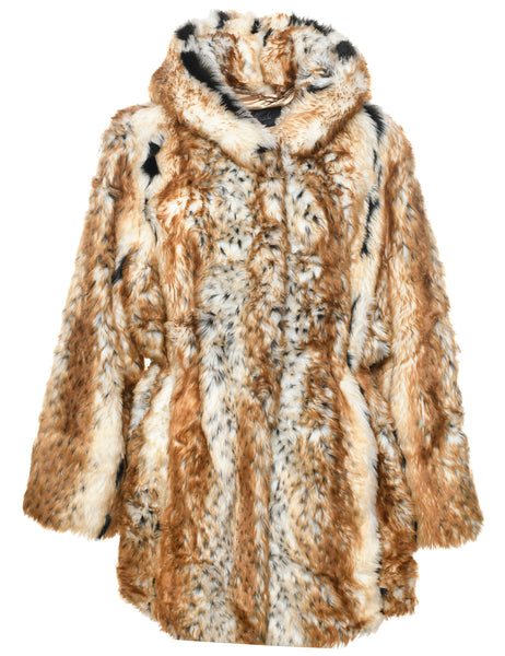 Women's Multi-colour Faux Fur Coat Multi-coloured, L Beyond Retro