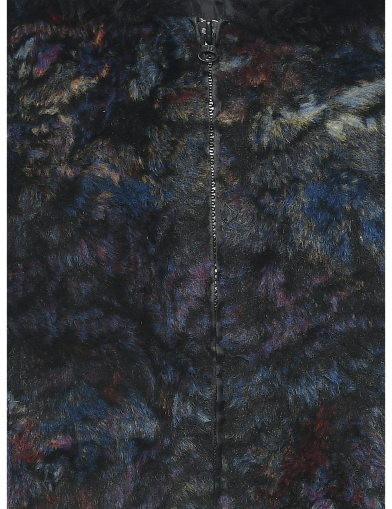 Multi-colour Faux Fur Coat - M