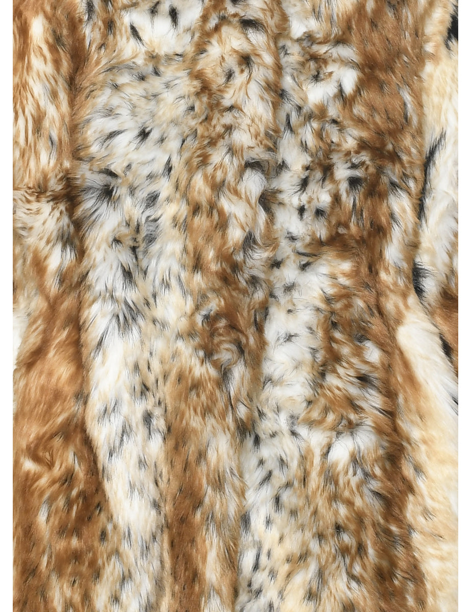 Women's Multi-colour Faux Fur Coat Multi-coloured, L Beyond Retro