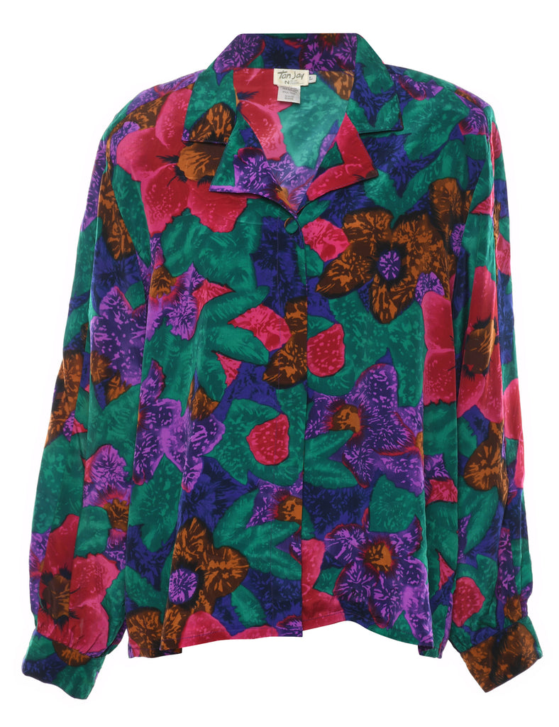 Multi-colour Floral Blouse - L
