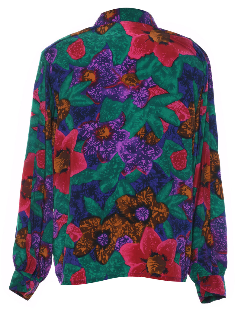 Multi-colour Floral Blouse - L