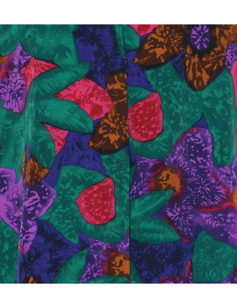 Multi-colour Floral Blouse - L
