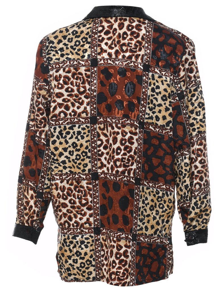 Multi-colour Leopard Print Blouse - L