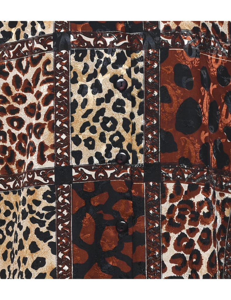 Multi-colour Leopard Print Blouse - L