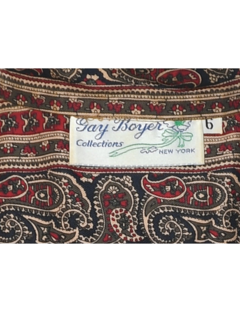 Multi-colour Paisley Blouse - M