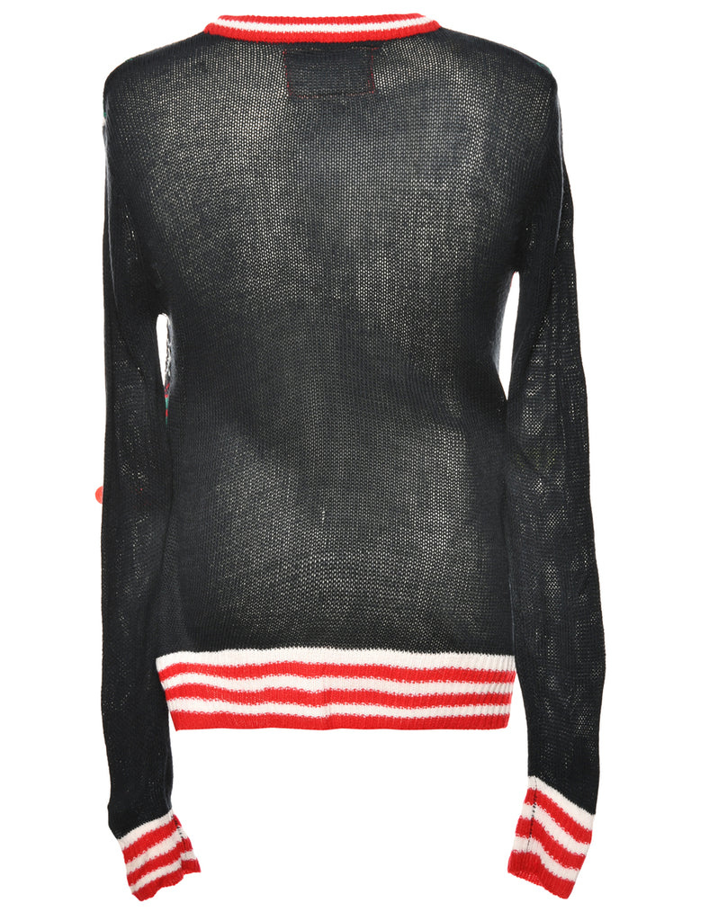 Multi-Colour Patterned Christmas Jumper - M