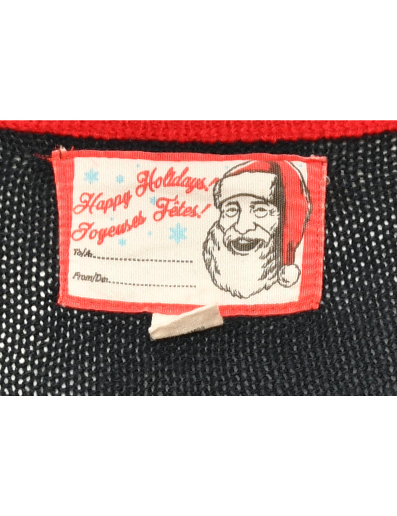 Multi-Colour Patterned Christmas Jumper - M