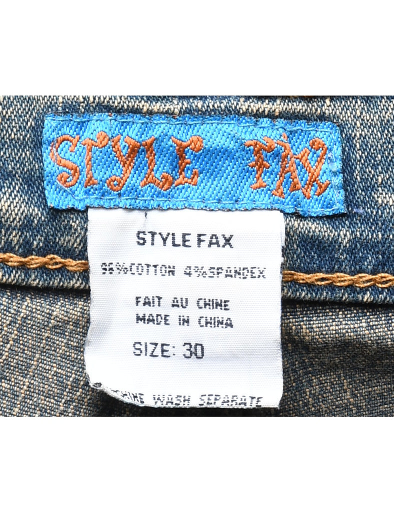 Multi-Colour Printed Flared Jeans - W30 L32