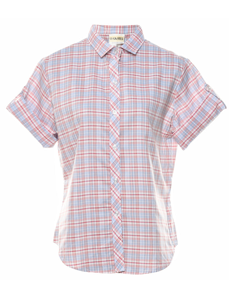 Multi-Colour Short Sleeve Checked Shirt - L