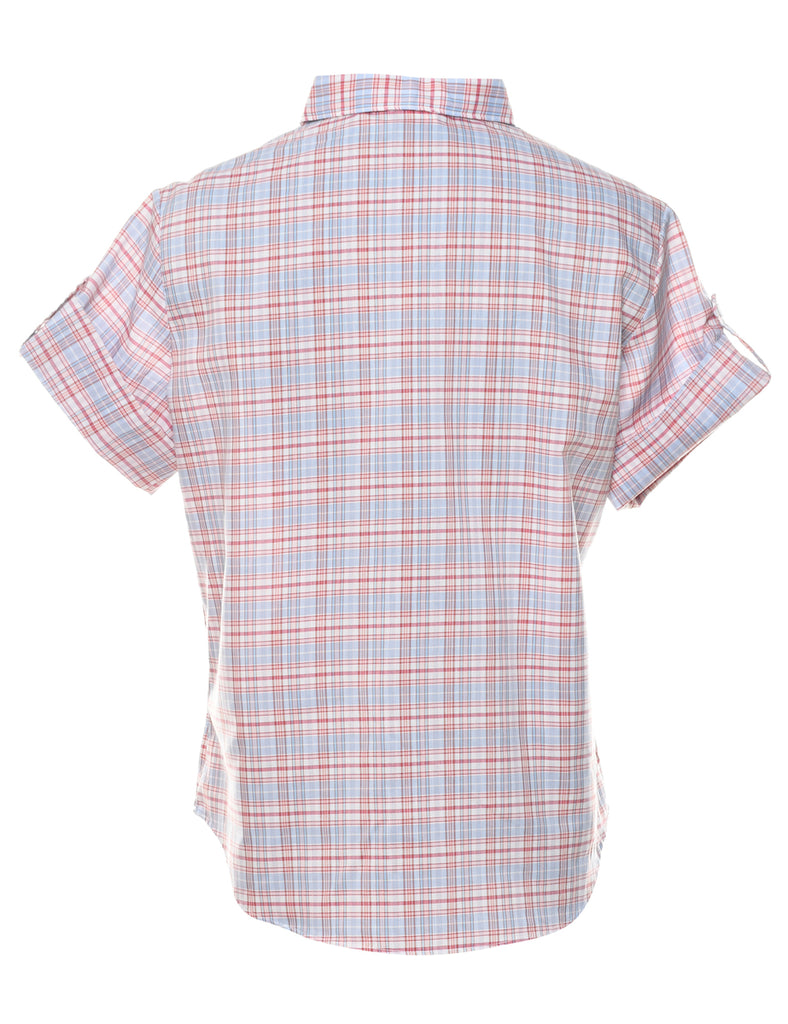 Multi-Colour Short Sleeve Checked Shirt - L