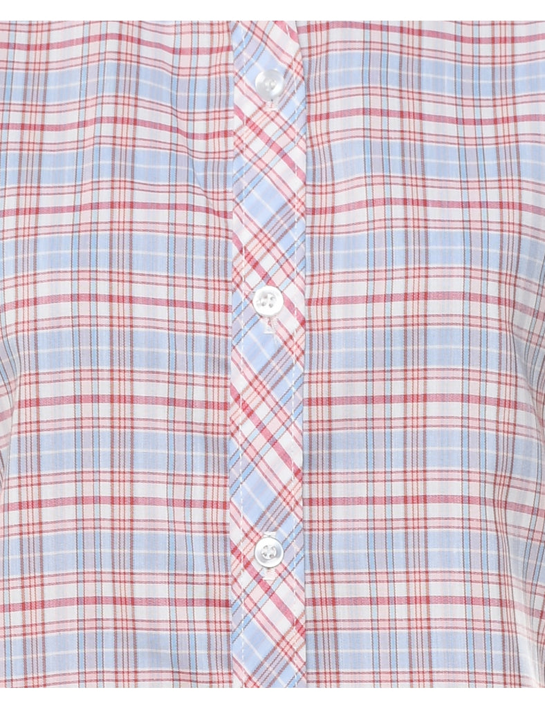 Multi-Colour Short Sleeve Checked Shirt - L