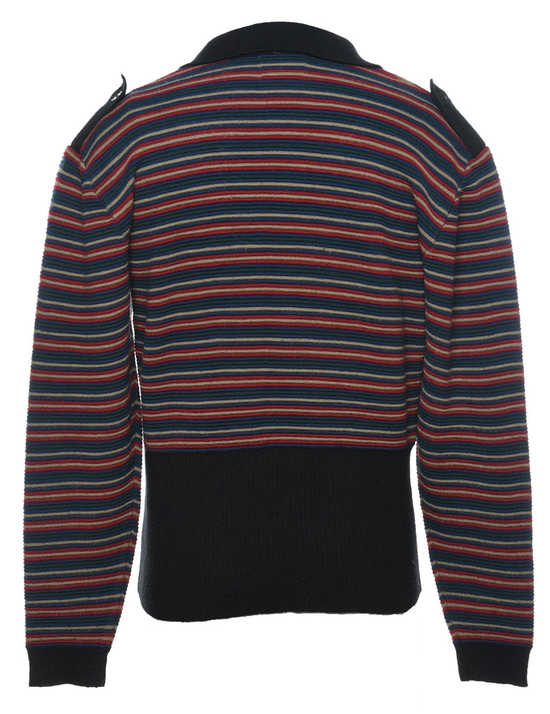 Multi-colour Striped Cardigan - M