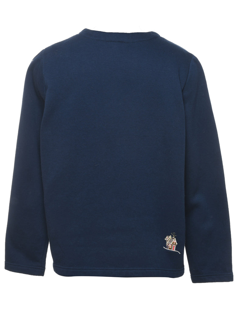 Navy Christmas Sweatshirt - M
