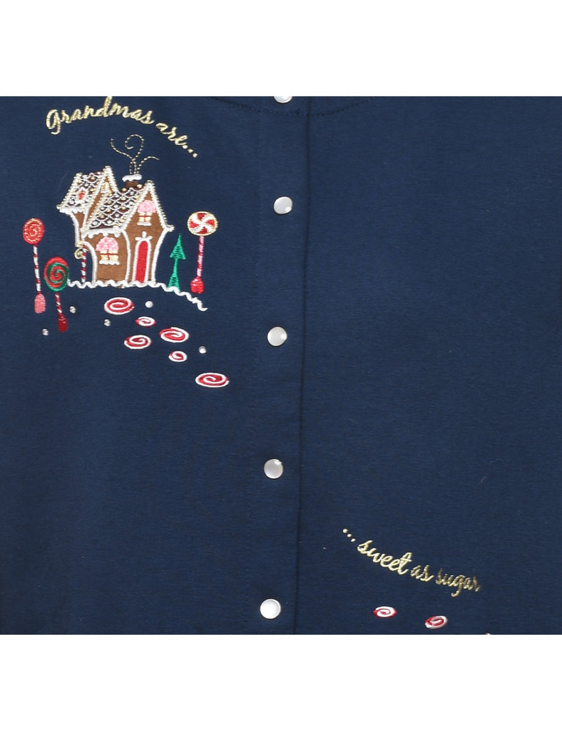Navy Christmas Sweatshirt - M