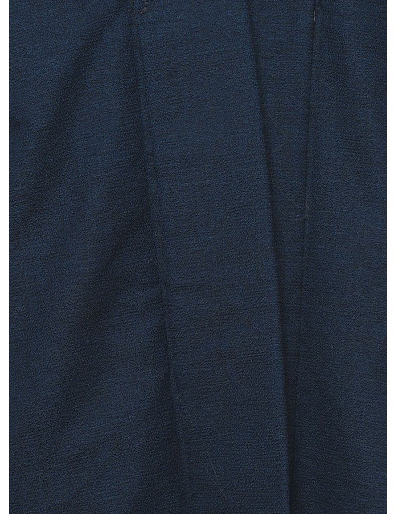 Navy Cropped Kimono - L
