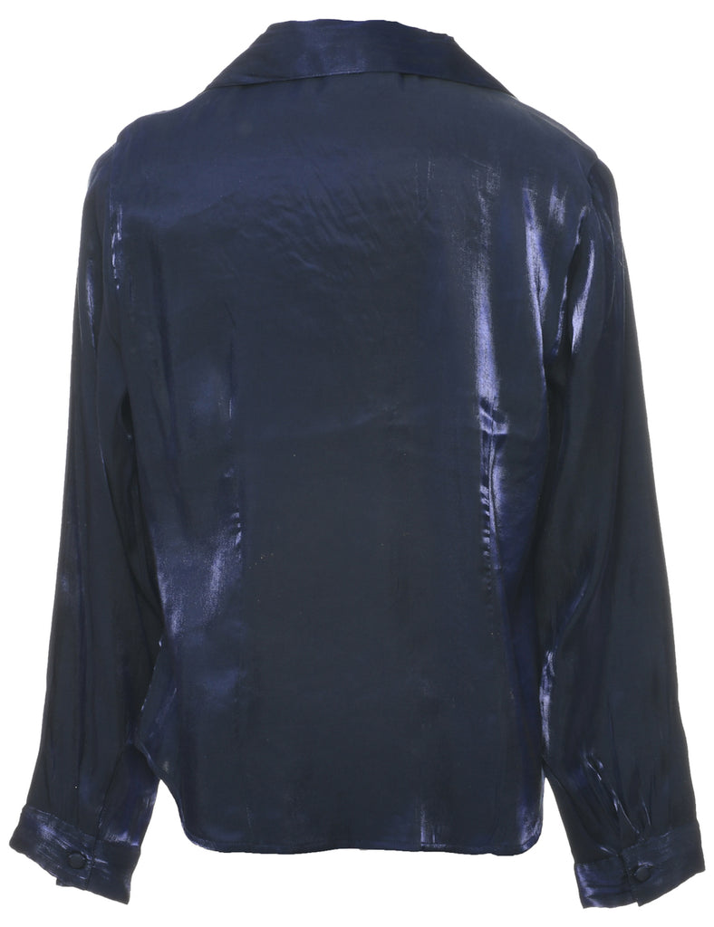 Navy Evening Blouse - L