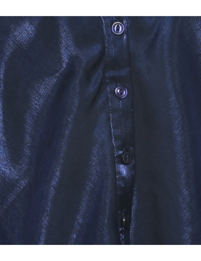 Navy Evening Blouse - M
