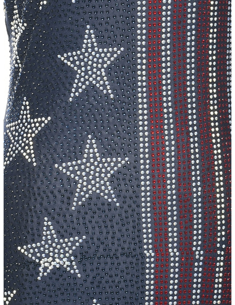 Navy Evening Dress - S