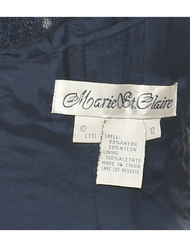 Navy Evening Dress - M