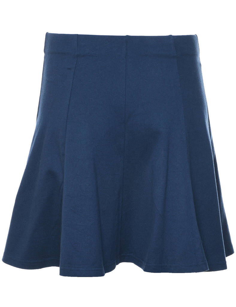 Navy Flared Skirt - M