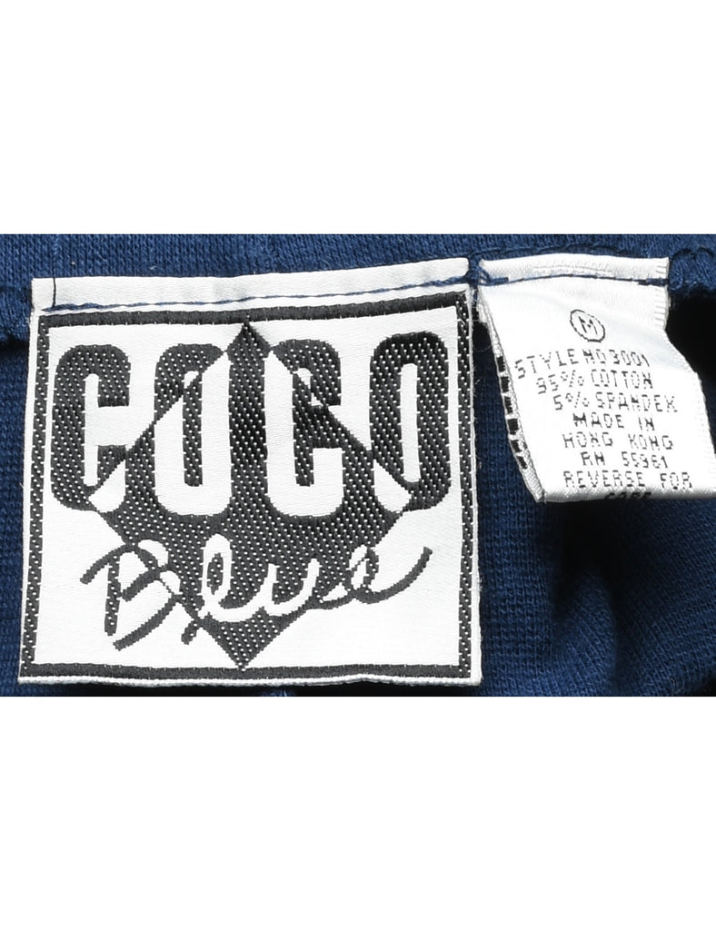 Navy Flared Skirt - M