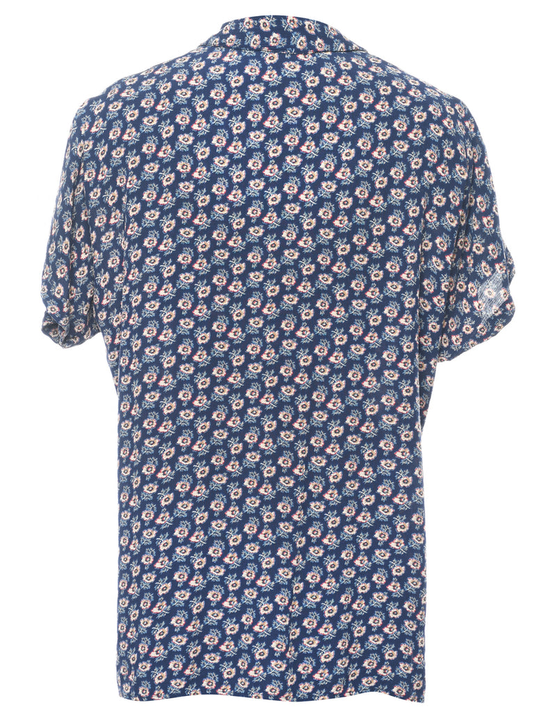 Navy Floral Shirt - M