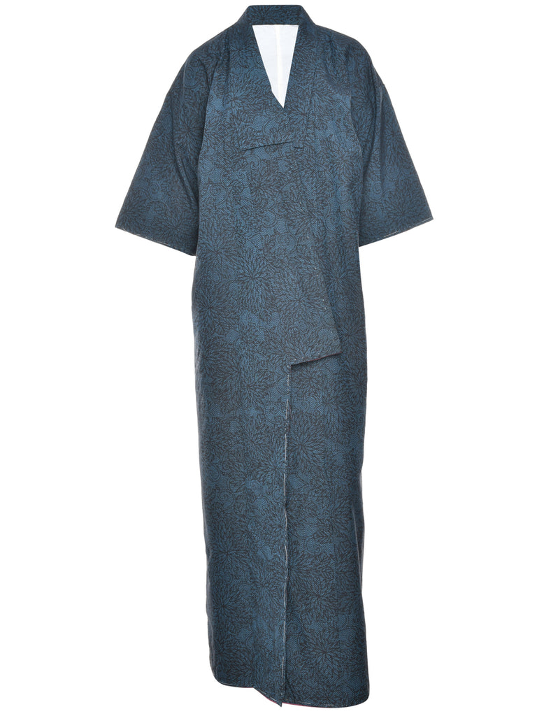 Navy Full Length Kimono - XL