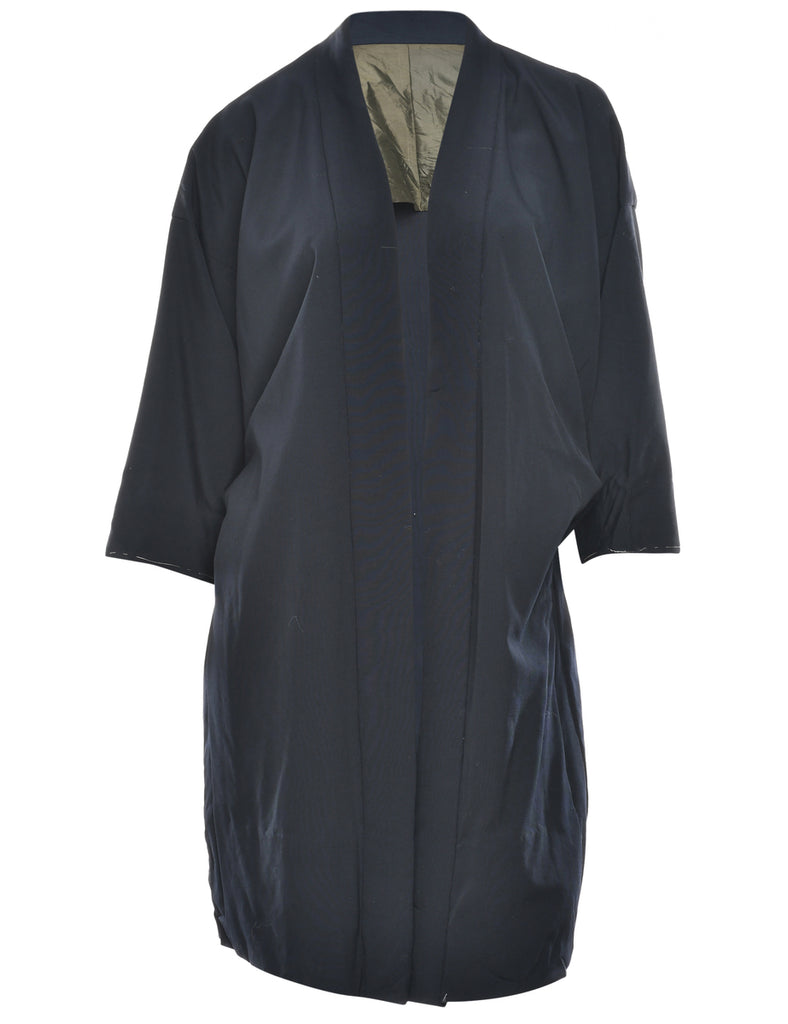 Navy Midi Length Kimono - L