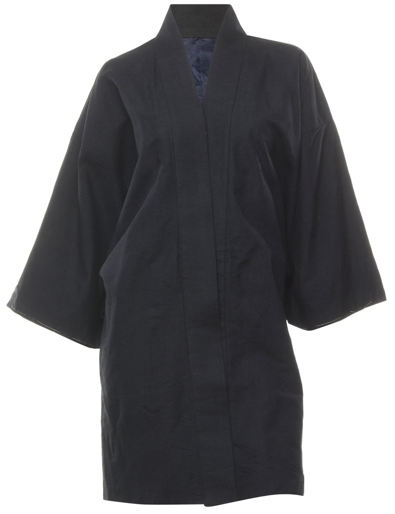 Navy Midi Length Kimono - L