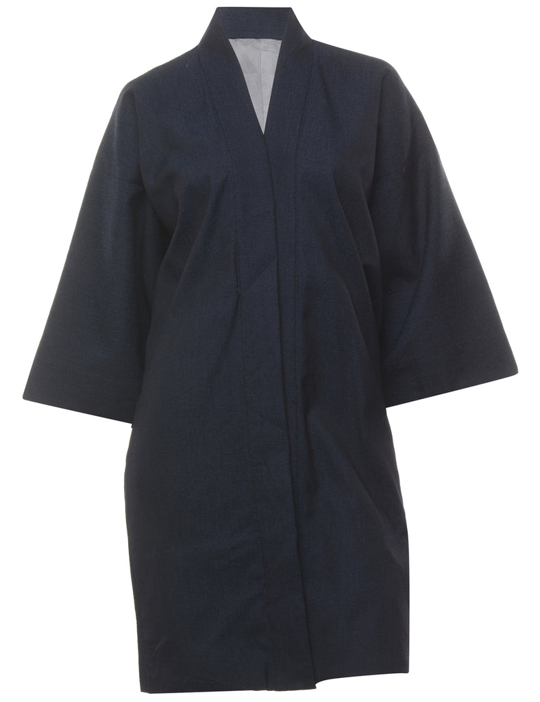Navy Midi Length Kimono - L