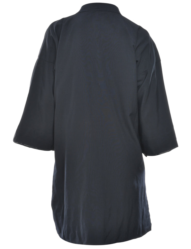 Navy Midi Length Kimono - L
