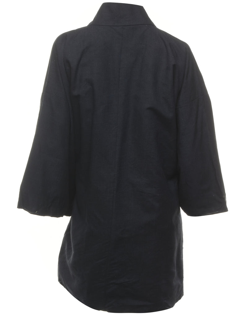 Navy Midi Length Kimono - L
