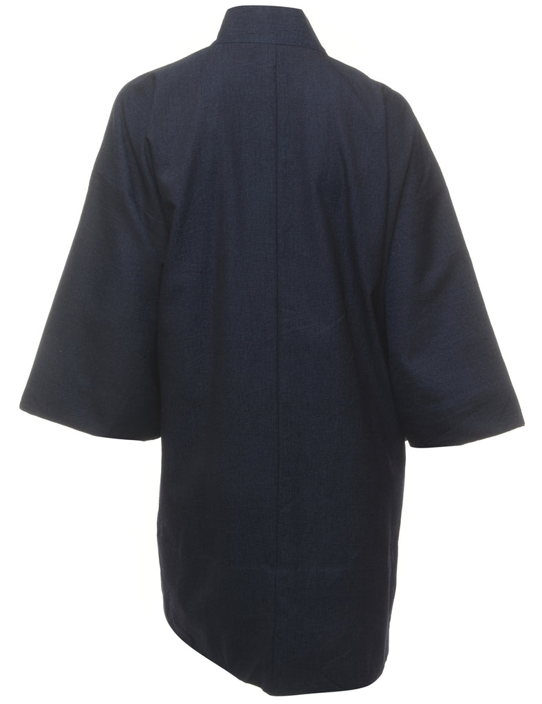 Navy Midi Length Kimono - L