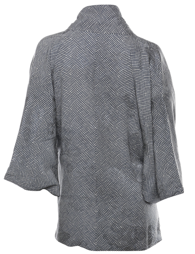 Navy Midi Length Kimono - L