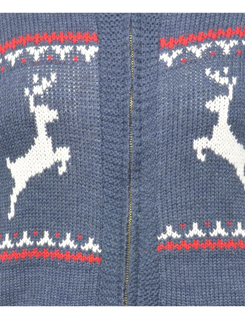 Navy Nordic Cardigan - S