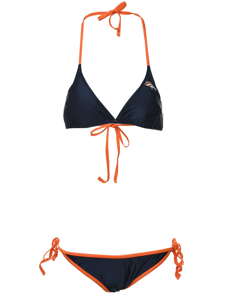 Navy & Orange NFL Bikini  - M