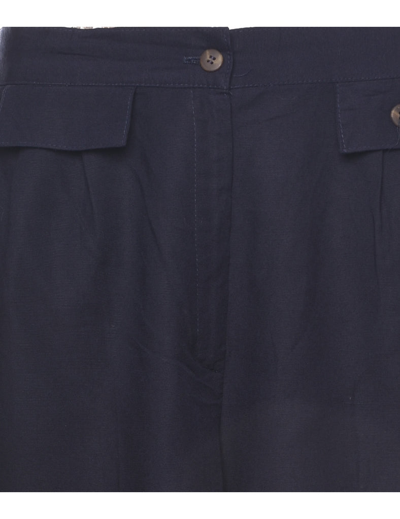 Navy Plain Shorts - W29 L8