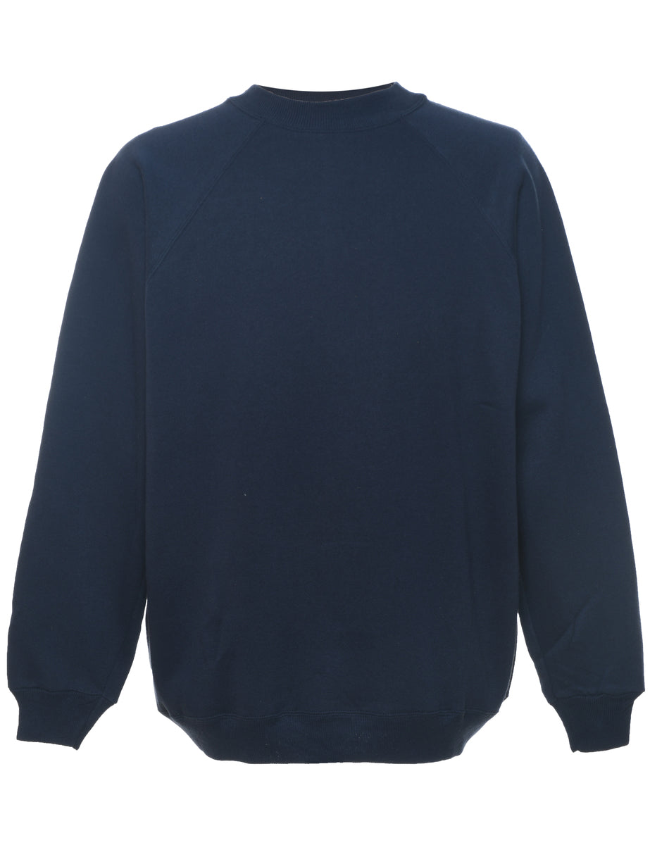 Plain navy sweatshirt womens store