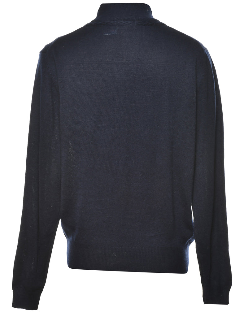 Navy Turtleneck Jumper - M