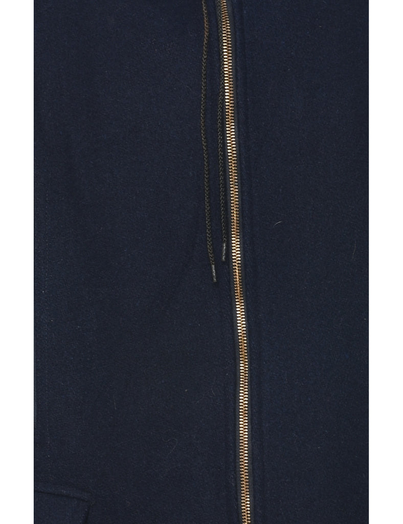 Navy Wool Coat - M