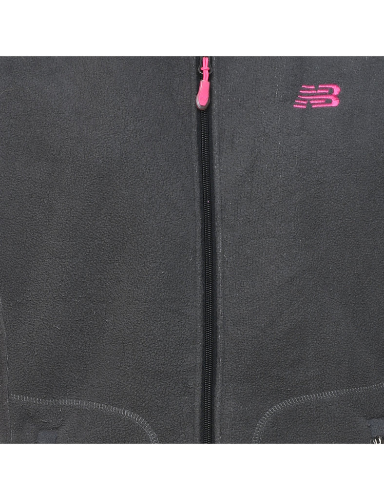 New Balance Hooded Dark Grey & Purple Fleece - M
