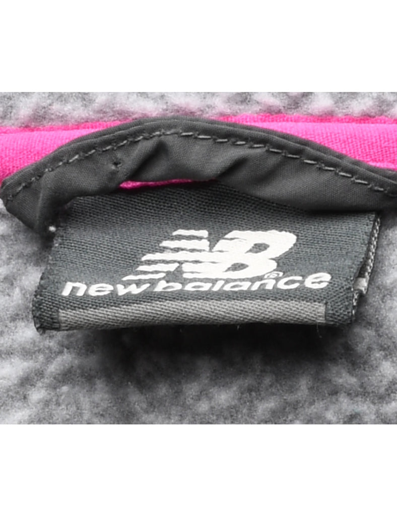 New Balance Hooded Dark Grey & Purple Fleece - M
