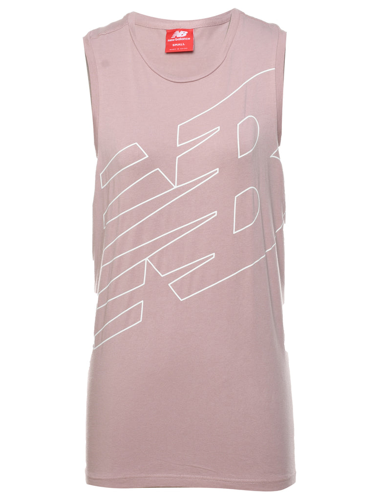 New Balance Pale Pink & White Vest - S