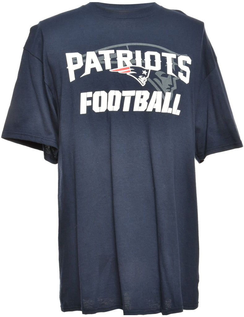 NFL Patriots Navy Sports T-shirt - L