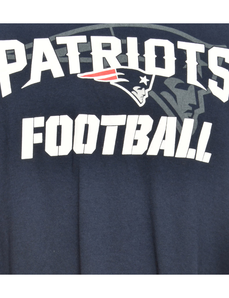 NFL Patriots Navy Sports T-shirt - L