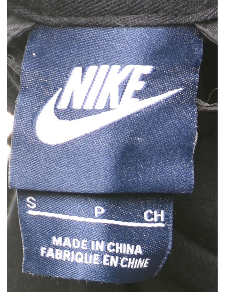 Nike Hooded Black Classic Zip-Detail Sweatshirt - S